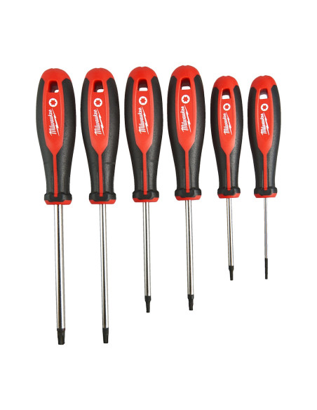 MILWAUKEE Tri-lobe S/Driver Torx Set Giraviti 6 pezzi Impugnatura maneggevole