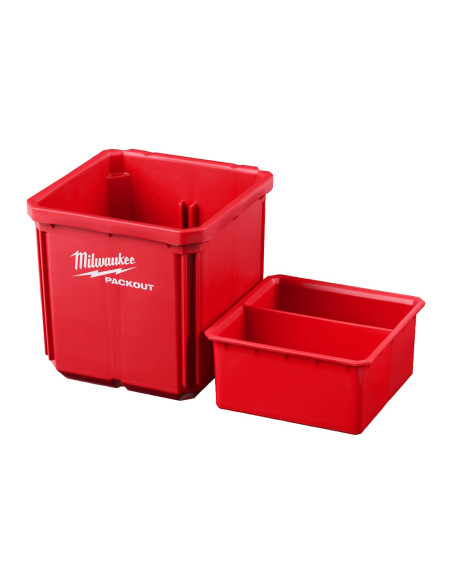 MILWAUKEE PACKOUT 10x10 cm Nest Bin Cestino compatto 46 x 102 x 102 mm