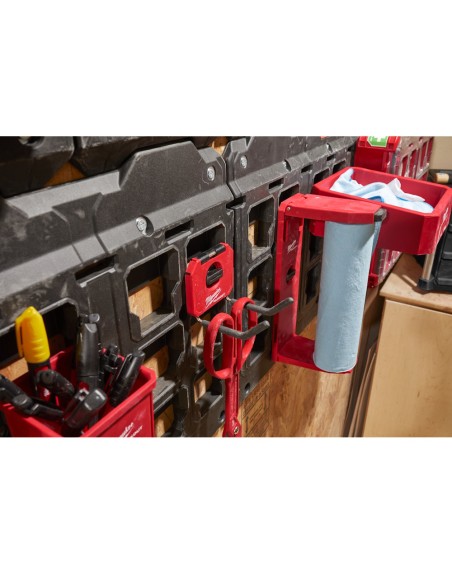 MILWAUKEE PACKOUT Gancio di stoccaggio diritto corto Capacità 7 Kg 102 x 89 x 102 mm