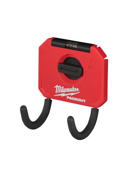 MILWAUKEE PACKOUT Gancio di stoccaggio curvo corto Capacità 7 Kg 178 x 89 x 76 mm