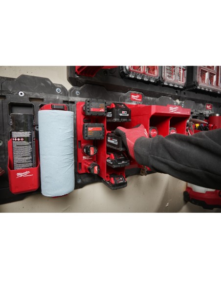 MILWAUKEE PACKOUT Portabatterie M18 Capacità 9 kg 102 x 102 x 330 mm