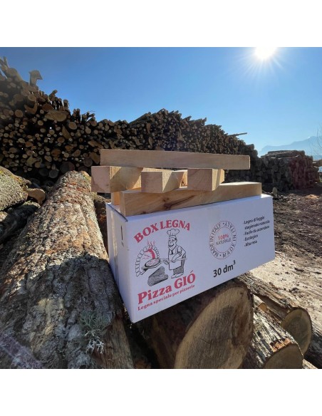 Box Legna PIZZA GIO' di faggio italiano stagionato naturale selezionato 30dm³