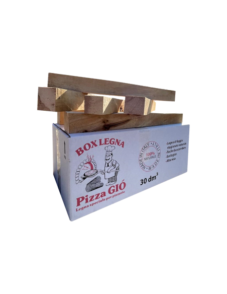 Box Legna PIZZA GIO' di faggio italiano stagionato naturale selezionato 30dm³