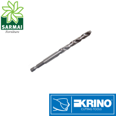 PUNTA TRAPANO PER ACCIAIO METALLO FERRO KRINO HSS-G DIN 338 HEX 1/4" AVVITATORI