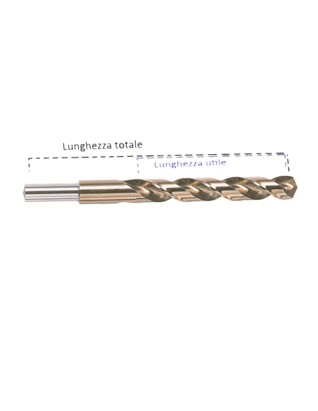 PUNTA TRAPANO PER METALLO KRINO HSS-COBALTO 5% DIN 338 CODOLO RIDOTTO