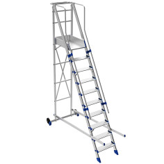 Marchetti FORTEZZA Scala portatile con piattaforma professionale da 10 Gradini