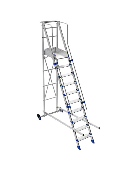 Marchetti FORTEZZA Scala portatile con piattaforma professionale da 10 Gradini