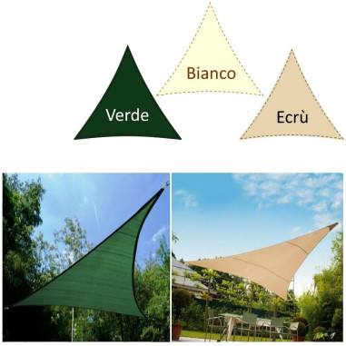 Vela ombreggiante tenda da sole telo Amalfi Positano TRIANGOLARE 3 5 m