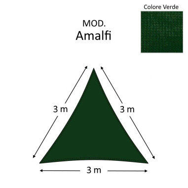 Vela ombreggiante tenda da sole telo Amalfi Positano TRIANGOLARE 3 5 m