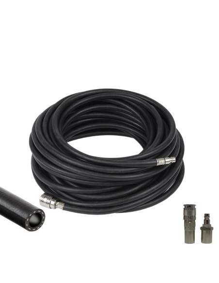 Tubo in gomma 13x23 con rinforzo per aria compressa 20 bar completo di raccordi