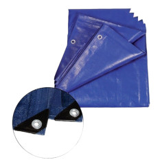 TELO TELONE OCCHIELLATO IMPERMEABILE ANGOLI RINFORZATI BLU 90 gr/m²