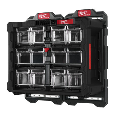 MILWAUKEE PACKOUT Organizzatori con contenitori Carico 22.7Kg 170 x 500 x 386 mm