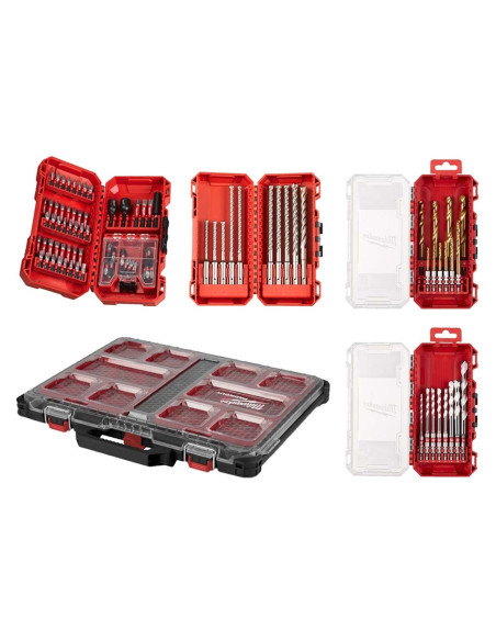 MILWAUKEE Set ACC PACKOUT SLIM Organizzatore da 98 Pezzi