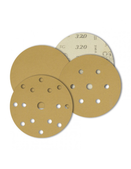SAITAC D-VEL 5G Disco autoaggrappante di carta abrasiva 50 Pezzi 15 Fori