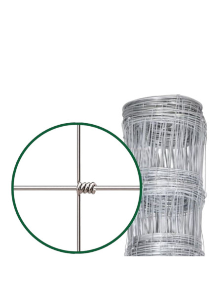 ROTOLO 50 m RETE PASTORALE ANNODATA ZINCATA A MAGLIE DIFFERENZIATE
