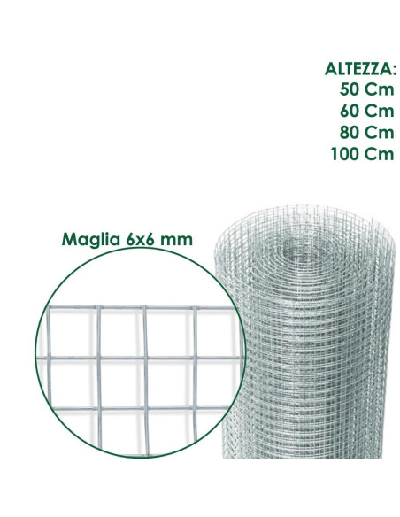 RETE METALLICA ZINCATA ELETTROSALDATA A MAGLIE PICCOLE USO AGRICOLO