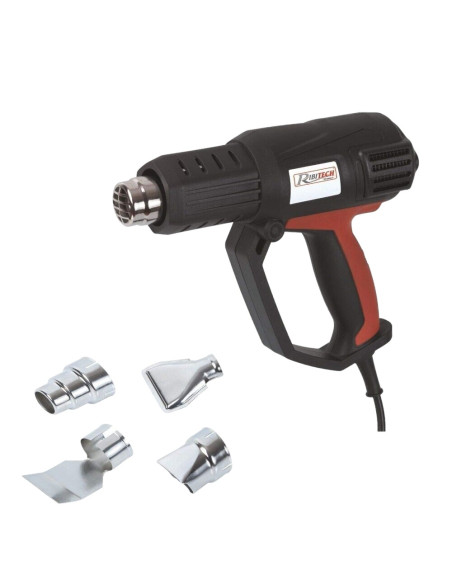 PISTOLA TERMICA KIT 2000W 230V 600° RIBITECH CON ACCESSORI BECCHI