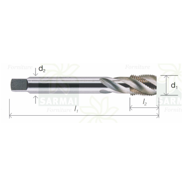 Maschio KRINO HSS COBALTO GAS BSP Filettatura Cilindrica acciaio inox