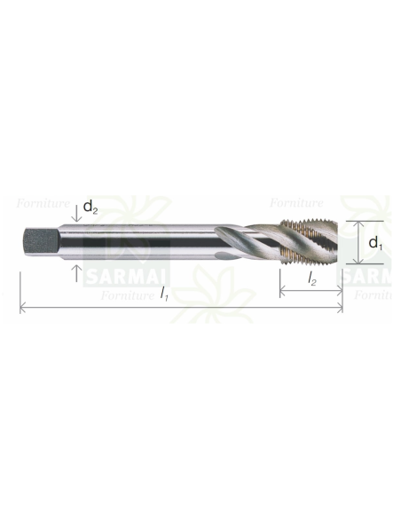 Maschio KRINO HSS COBALTO GAS BSP Filettatura Cilindrica acciaio inox
