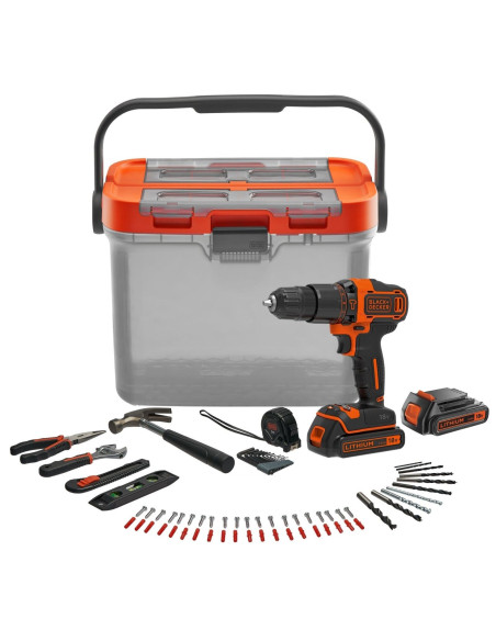 Black+Decker BCKSB03-QW Trapano avvitatore a percussione con valigetta