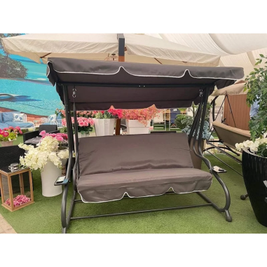 Xone Dondolo da giardino 3 posti Valencia Grigio 200x120x164 cm