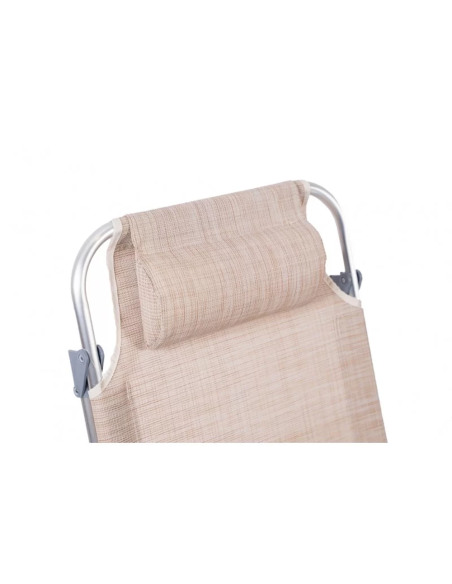 Xone Spiaggina mare beige in alluminio PRO 60 x 48,5 x 80 cm
