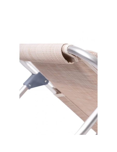 Xone Spiaggina mare beige in alluminio PRO 60 x 48,5 x 80 cm