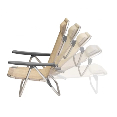 Xone Spiaggina mare beige in alluminio PRO 60 x 48,5 x 80 cm