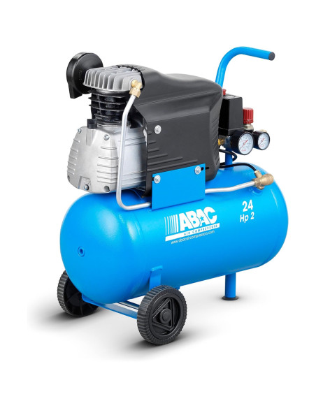 Abac Pole Position L20 Compressore Professionale con 2 ruote 24 Litri 2 hp