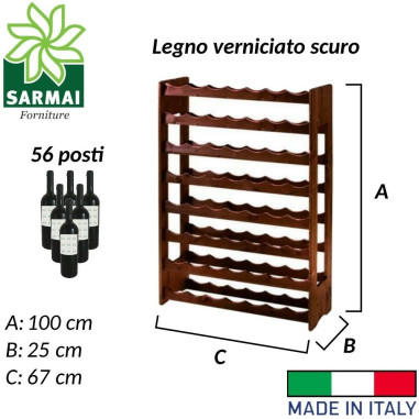 Cantinetta porta bottiglie vino arredamento cantina in legno verniciabile