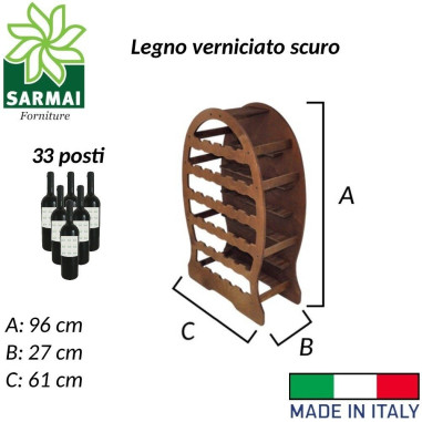 Cantinetta porta bottiglie vino arredamento cantina in legno verniciabile