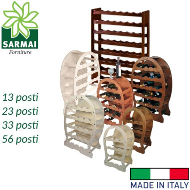 Cantinetta porta bottiglie vino arredamento cantina in legno verniciabile