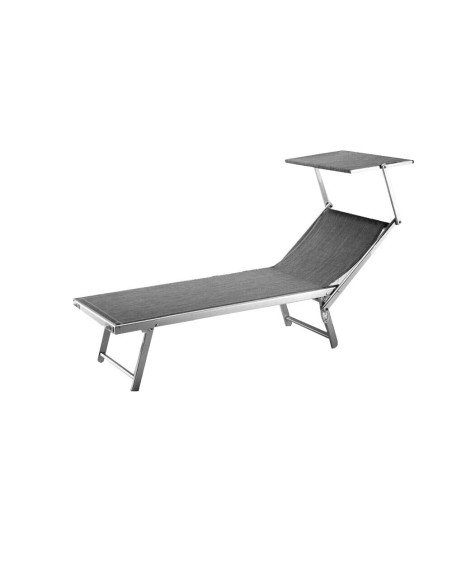 Lettino Prendisole Sdraio Alluminio Piscina Mare Spiaggia Giardino con parasole