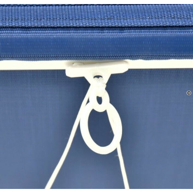 LETTINO MARE IN ALLUMINIO CON PARASOLE E CUSCINO 183CM TELO TEXILENE COLORE BLU