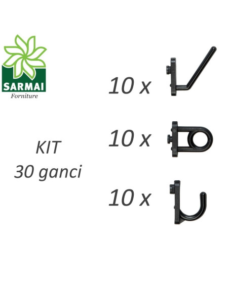 PANNELLO PORTAUTENSILI PORTA UTENSILI FORATO CM 100x50 CON KIT ACCESSORI GARAGE