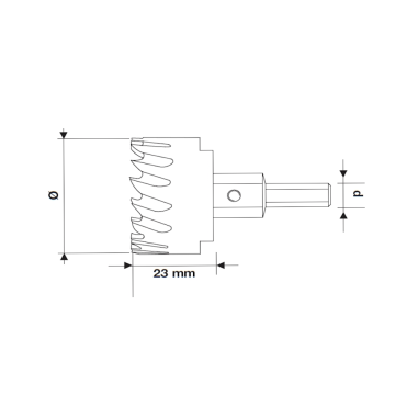 FRESA A TAZZA PERFORATRICE PER METALLO FERRO KRINO HSS-G RETTIFICATA