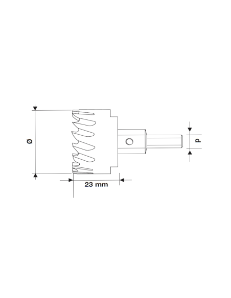FRESA A TAZZA PERFORATRICE PER METALLO FERRO KRINO HSS-G RETTIFICATA