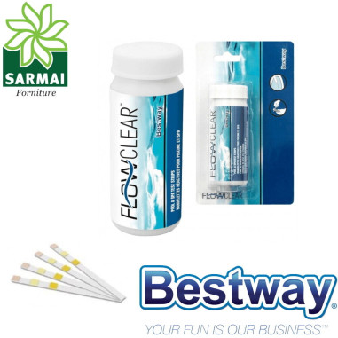 Test cloro clorazione ph alcalinità acqua piscina 3 in 1 a strisce 50 pz
