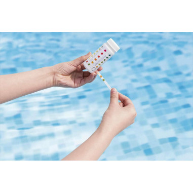 Test cloro clorazione ph alcalinità acqua piscina 3 in 1 a strisce 50 pz