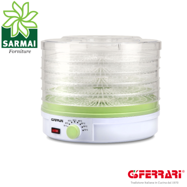 G3Ferrari Naturdry Disidratatore Essiccatore a 5 Ripiani per Cibo Funghi Frutta