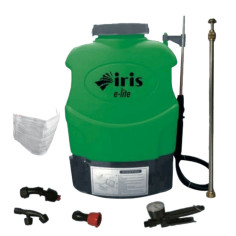 Pompa irroratrice a batteria a spalla elettrica 16 lt con ugelli autonomia 5 ore