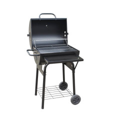 BARBECUE AFFUMICATORE TEXAS A CARBONE IN ACCIAIO COPERCHIO E TERMOSTATO 44x23 cm