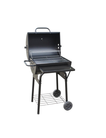 BARBECUE AFFUMICATORE TEXAS A CARBONE IN ACCIAIO COPERCHIO E TERMOSTATO 44x23 cm