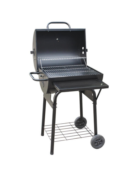 BARBECUE AFFUMICATORE TEXAS A CARBONE IN ACCIAIO COPERCHIO E TERMOSTATO 44x23 cm