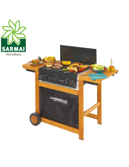 Barbecue a gas o metano Campingaz 3 Series Adelaide 3 Woody Dualgas 3 fornelli