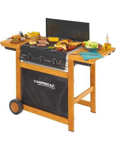 Barbecue a gas o metano Campingaz 3 Series Adelaide 3 Woody Dualgas 3 fornelli