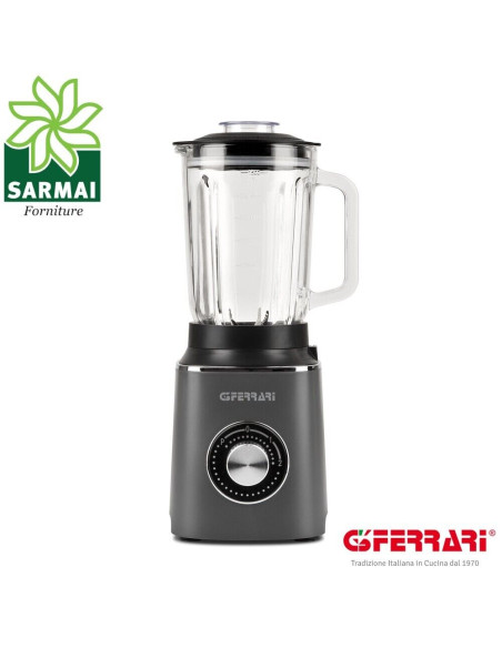 FRULLATORE CON BICCHIERE IN VETRO TRITA GHIACCIO 1,5 LT 600W G3 FERRARI G20122