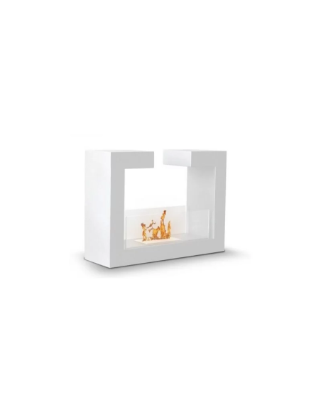 XONE Camino biocamino a bioetanolo a pavimento Nathan 78x25x58h cm nero o bianco