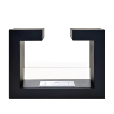 XONE Camino biocamino a bioetanolo a pavimento Nathan 78x25x58h cm nero o bianco