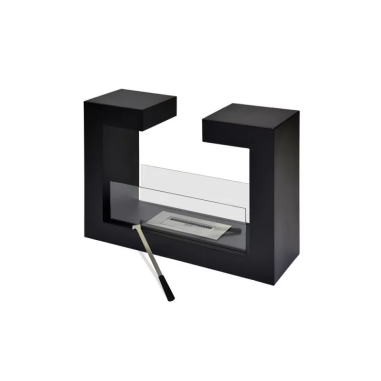XONE Camino biocamino a bioetanolo a pavimento Nathan 78x25x58h cm nero o bianco